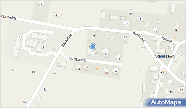 Staniszewo, Strażacka, 1, mapa Staniszewo