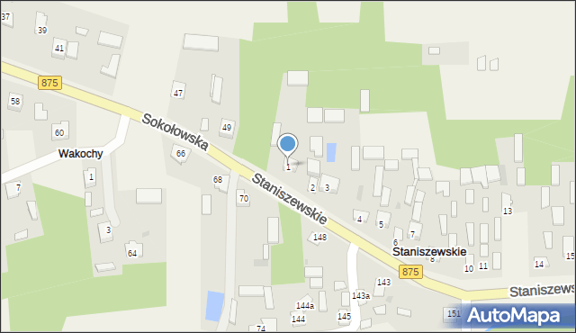 Staniszewskie, Staniszewskie, 1, mapa Staniszewskie