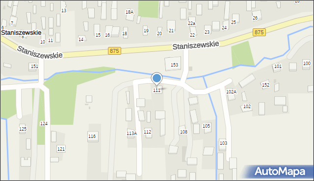 Staniszewskie, Staniszewskie, 111, mapa Staniszewskie