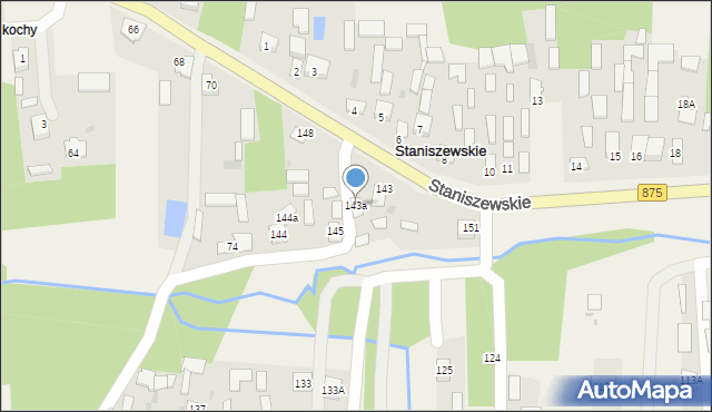 Staniszewskie, Staniszewskie, 143a, mapa Staniszewskie