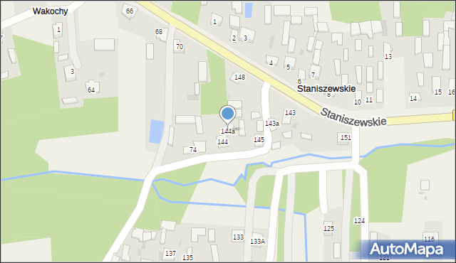 Staniszewskie, Staniszewskie, 144a, mapa Staniszewskie