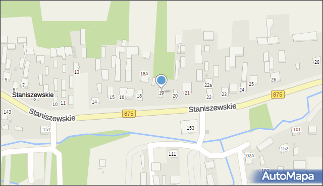 Staniszewskie, Staniszewskie, 19, mapa Staniszewskie