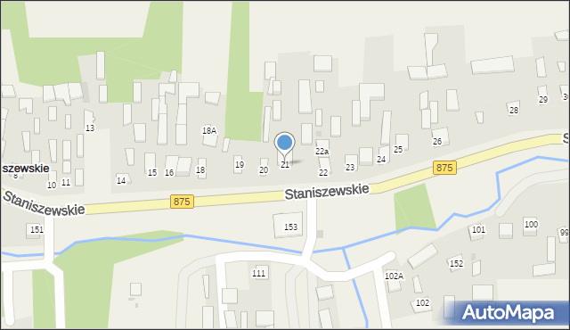 Staniszewskie, Staniszewskie, 21, mapa Staniszewskie