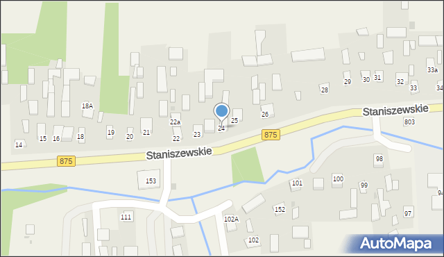 Staniszewskie, Staniszewskie, 24, mapa Staniszewskie