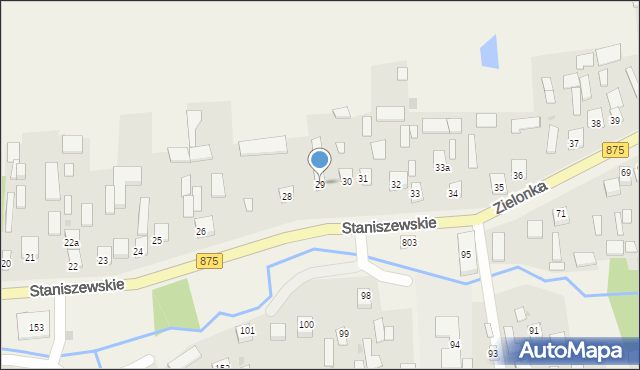 Staniszewskie, Staniszewskie, 29, mapa Staniszewskie