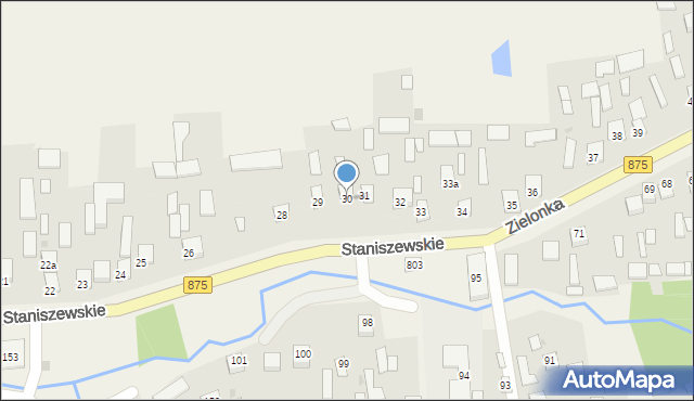 Staniszewskie, Staniszewskie, 30, mapa Staniszewskie