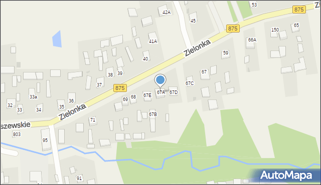 Staniszewskie, Staniszewskie, 67A, mapa Staniszewskie