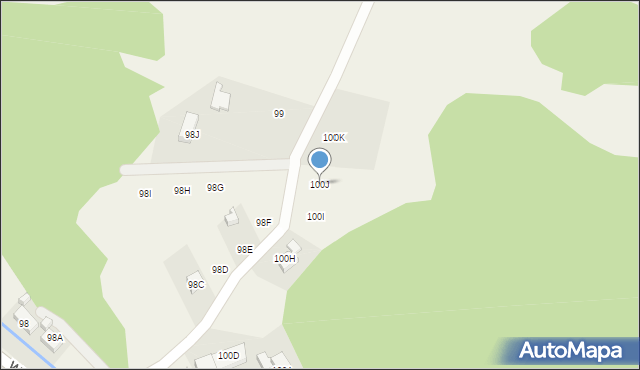 Staniszów, Staniszów, 100J, mapa Staniszów