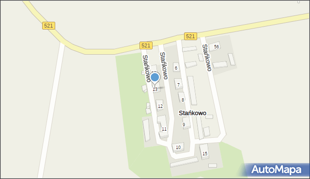 Stańkowo, Stańkowo, 13, mapa Stańkowo