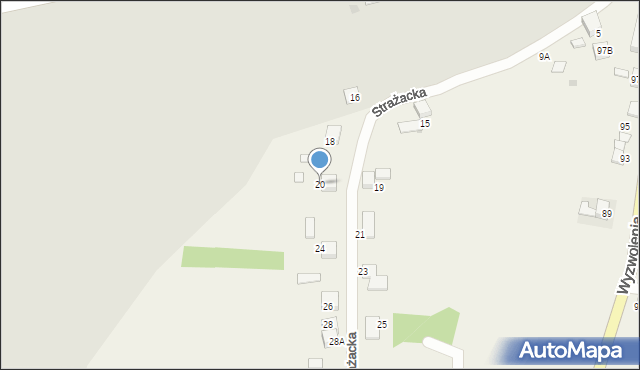 Stanowice, Strażacka, 20, mapa Stanowice