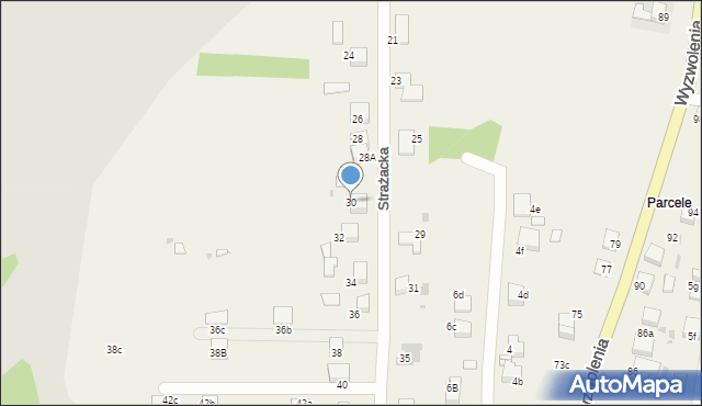 Stanowice, Strażacka, 30, mapa Stanowice