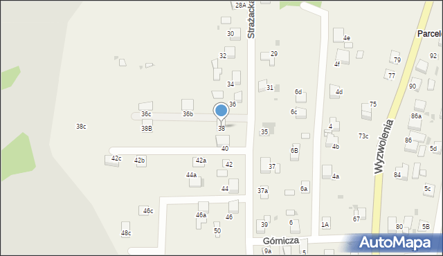 Stanowice, Strażacka, 38, mapa Stanowice