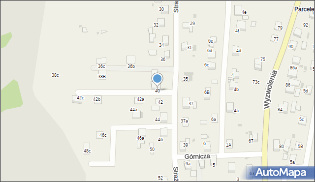 Stanowice, Strażacka, 40, mapa Stanowice