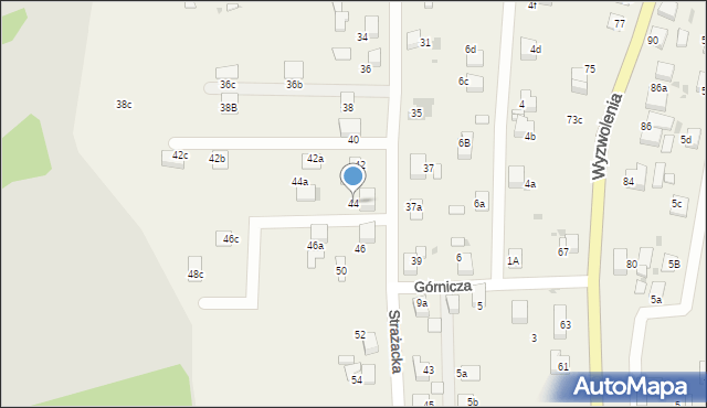 Stanowice, Strażacka, 44, mapa Stanowice