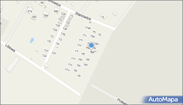 Stanowice, Stanowice, 76d, mapa Stanowice