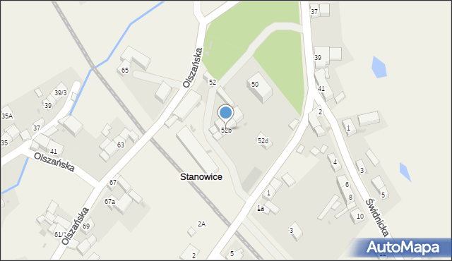 Stanowice, Strzegomska, 52b, mapa Stanowice