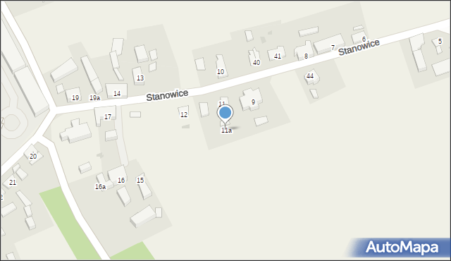 Stanowice, Stanowice, 11a, mapa Stanowice