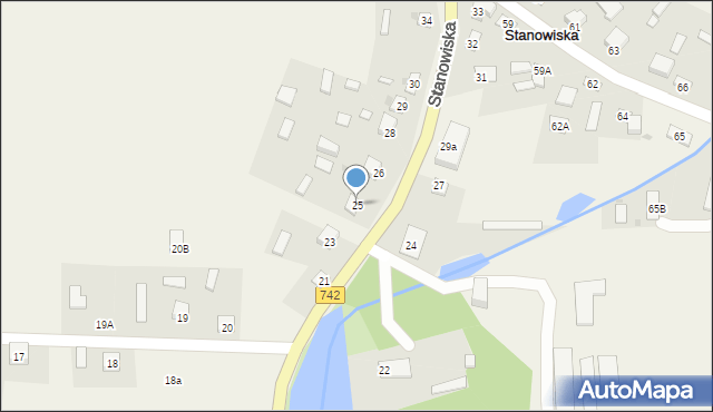 Stanowiska, Stanowiska, 25, mapa Stanowiska