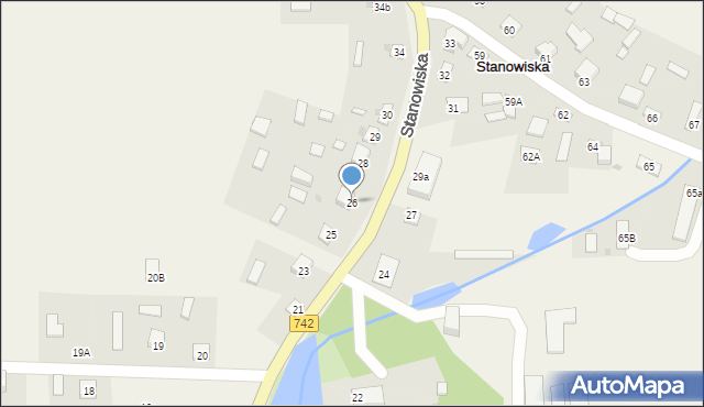 Stanowiska, Stanowiska, 26, mapa Stanowiska