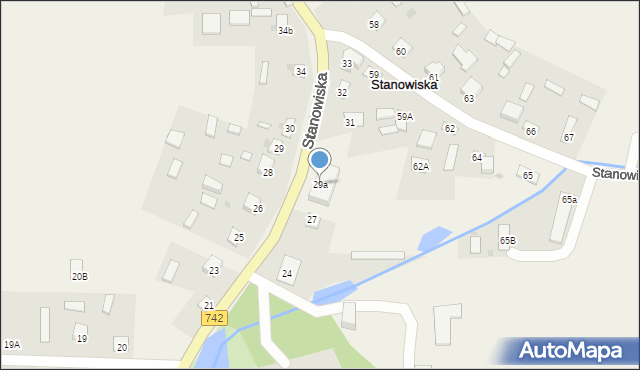 Stanowiska, Stanowiska, 29a, mapa Stanowiska