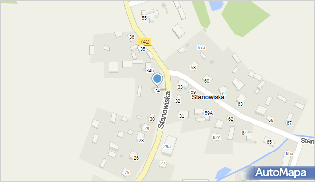 Stanowiska, Stanowiska, 34, mapa Stanowiska