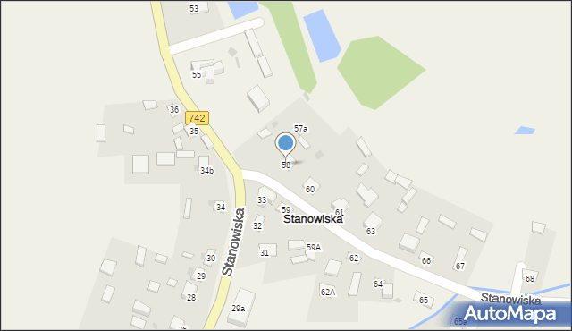 Stanowiska, Stanowiska, 58, mapa Stanowiska