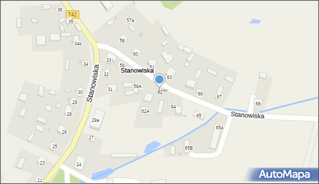 Stanowiska, Stanowiska, 62, mapa Stanowiska