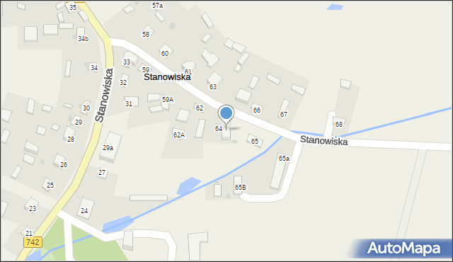 Stanowiska, Stanowiska, 64A, mapa Stanowiska