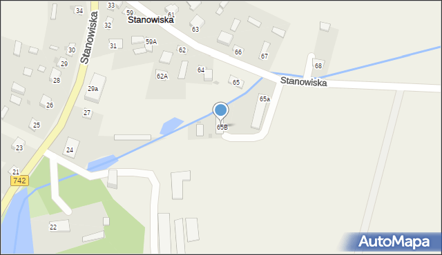 Stanowiska, Stanowiska, 65B, mapa Stanowiska