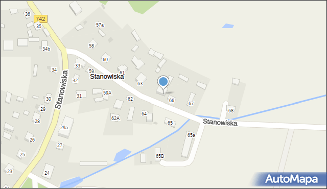 Stanowiska, Stanowiska, 66a, mapa Stanowiska