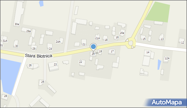 Stara Błotnica, Stara Błotnica, 20, mapa Stara Błotnica