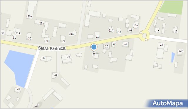 Stara Błotnica, Stara Błotnica, 22, mapa Stara Błotnica