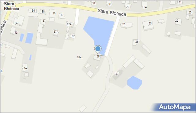 Stara Błotnica, Stara Błotnica, 28, mapa Stara Błotnica