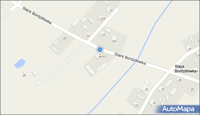 Stara Bordziłówka, Stara Bordziłówka, 27, mapa Stara Bordziłówka