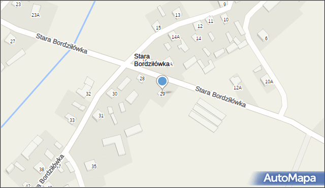 Stara Bordziłówka, Stara Bordziłówka, 29, mapa Stara Bordziłówka