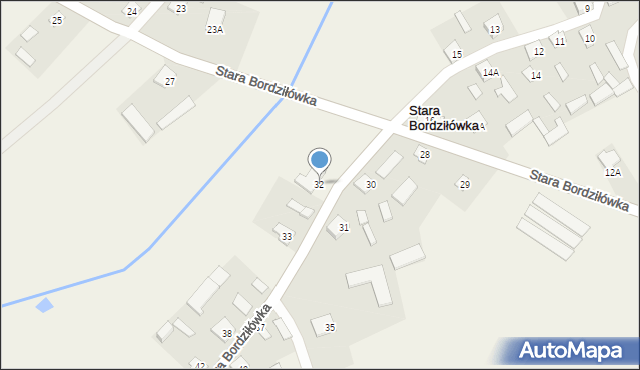 Stara Bordziłówka, Stara Bordziłówka, 32, mapa Stara Bordziłówka