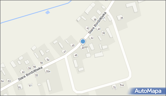 Stara Bordziłówka, Stara Bordziłówka, 43, mapa Stara Bordziłówka