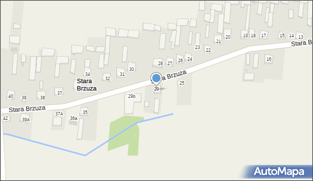 Stara Brzuza, Stara Brzuza, 29A, mapa Stara Brzuza