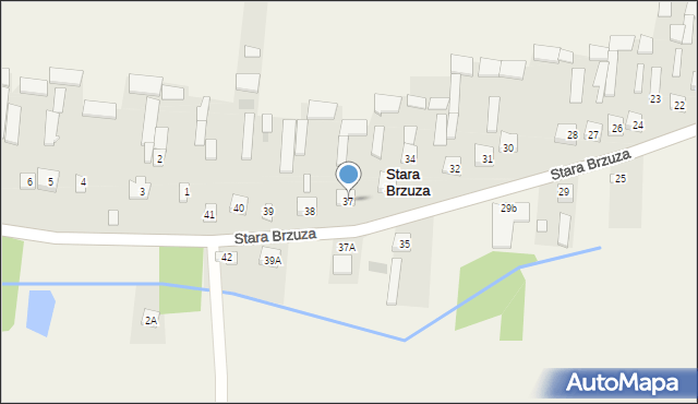 Stara Brzuza, Stara Brzuza, 37, mapa Stara Brzuza