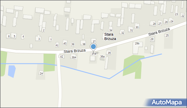 Stara Brzuza, Stara Brzuza, 37A, mapa Stara Brzuza