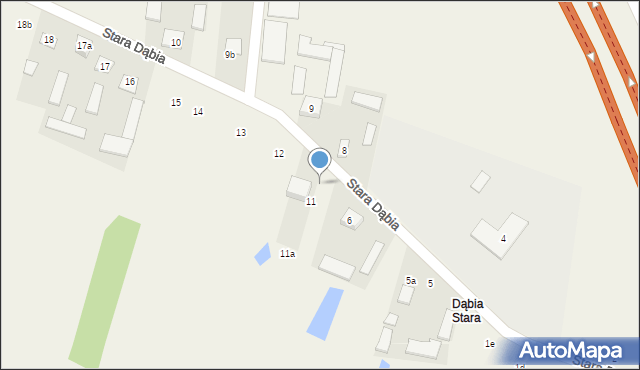 Stara Dąbia, Stara Dąbia, 11a, mapa Stara Dąbia