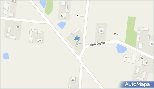 Stara Dąbia, Stara Dąbia, 28, mapa Stara Dąbia