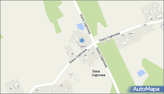 Stara Dąbrowa, Stara Dąbrowa, 45A, mapa Stara Dąbrowa