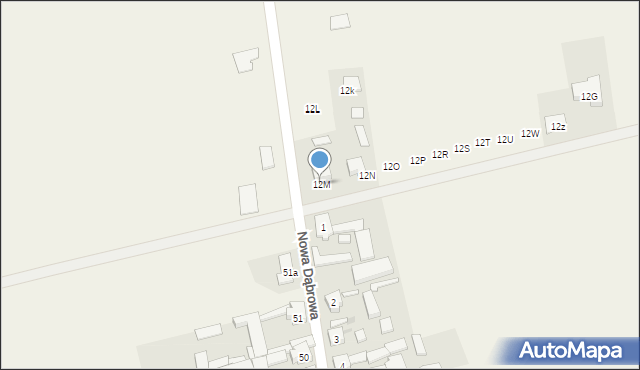 Stara Dąbrowa, Stara Dąbrowa, 12M, mapa Stara Dąbrowa