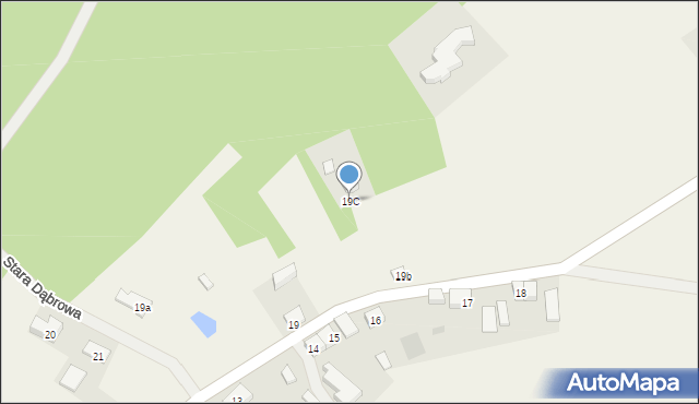 Stara Dąbrowa, Stara Dąbrowa, 19C, mapa Stara Dąbrowa
