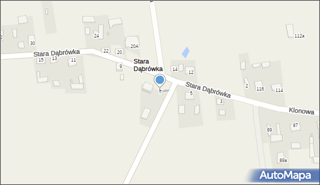 Stara Dąbrówka, Stara Dąbrówka, 7, mapa Stara Dąbrówka