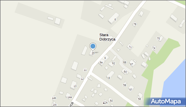 Stara Dobrzyca, Stara Dobrzyca, 10, mapa Stara Dobrzyca