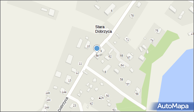 Stara Dobrzyca, Stara Dobrzyca, 9a, mapa Stara Dobrzyca