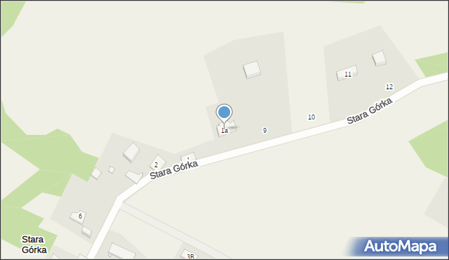 Stara Górka, Stara Górka, 1a, mapa Stara Górka