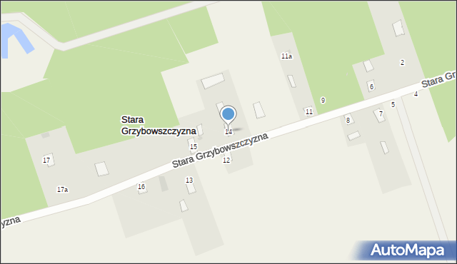 Stara Grzybowszczyzna, Stara Grzybowszczyzna, 14, mapa Stara Grzybowszczyzna